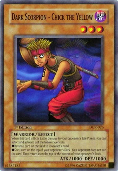 Dark Scorpion - Chick the Yellow - DCR-026 - Common - 1st Edition