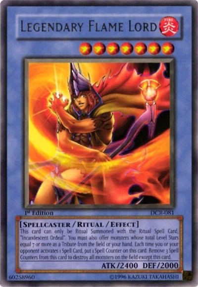 Legendary Flame Lord - DCR-081 - Rare - 1st Edition