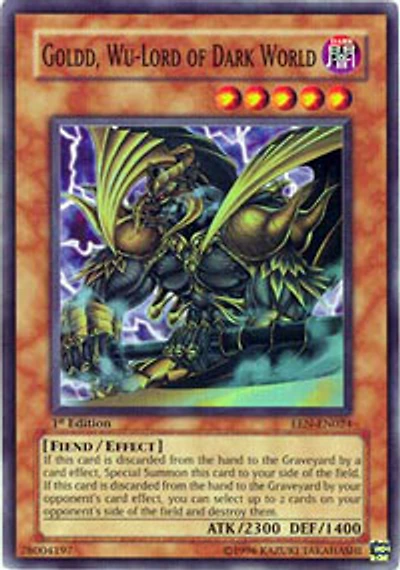 Goldd, Wu-Lord of Dark World - EEN-EN024 - Super Rare - 1st Edition