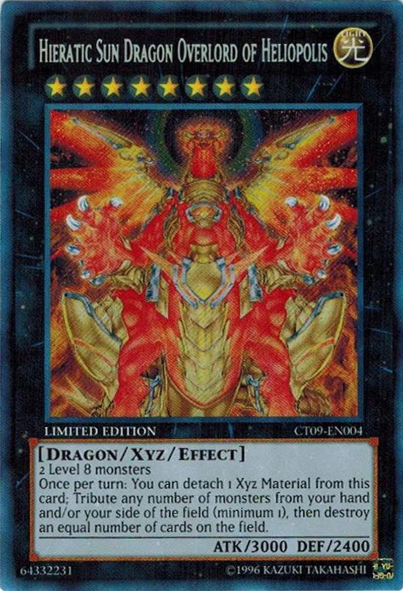 Hieratic Sun Dragon Overlord of Heliopolis - CT09-EN004 - Secret Rare - Limited Edition