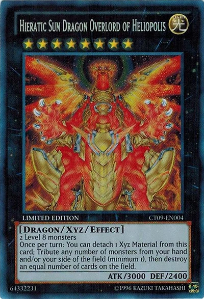 Hieratic Sun Dragon Overlord of Heliopolis - CT09-EN004 - Secret Rare - Limited Edition