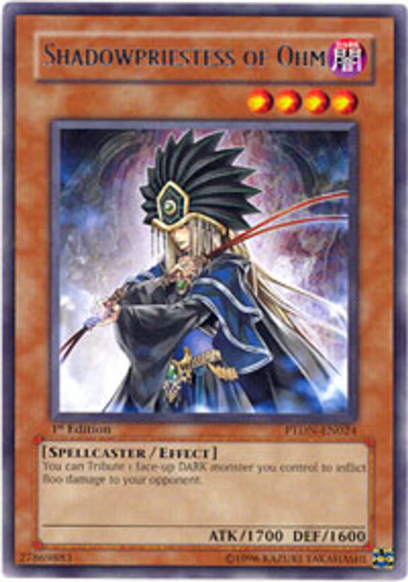 Shadowpriestess of Ohm - PTDN-EN024 Rare 1st Edition