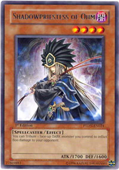 Shadowpriestess of Ohm - PTDN-EN024 Rare 1st Edition