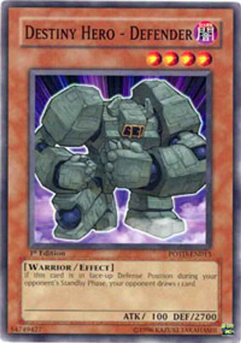 Destiny Hero - Defender - POTD-EN013 - Common - 1st Edition