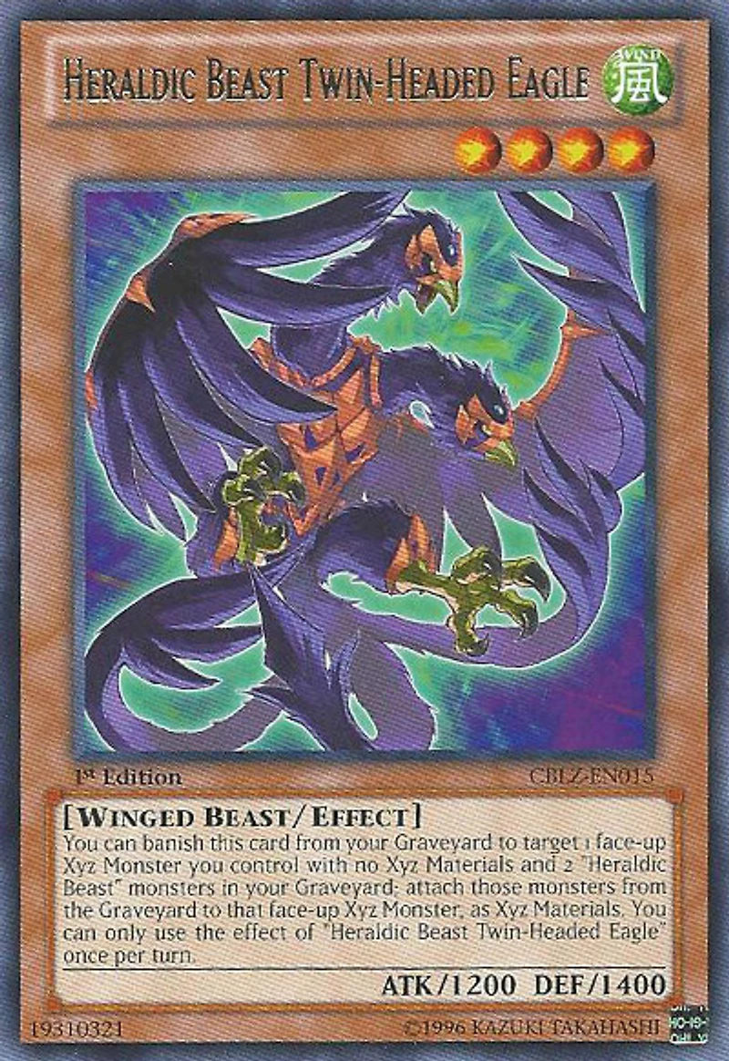 Heraldic Beast Twin-Headed Eagle - CBLZ-EN015 - Rare - 1st Edition
