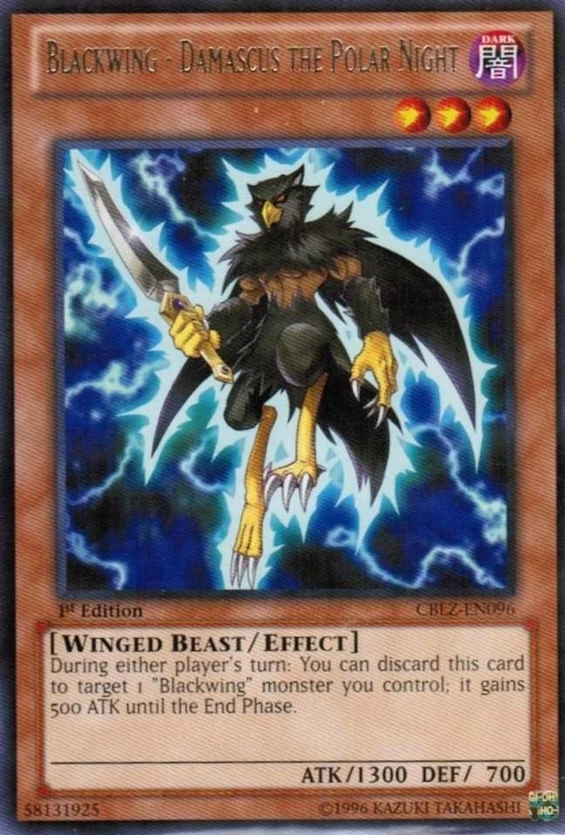 Blackwing - Damascus the Polar Night CBLZ-EN096 Rare 1st Edition