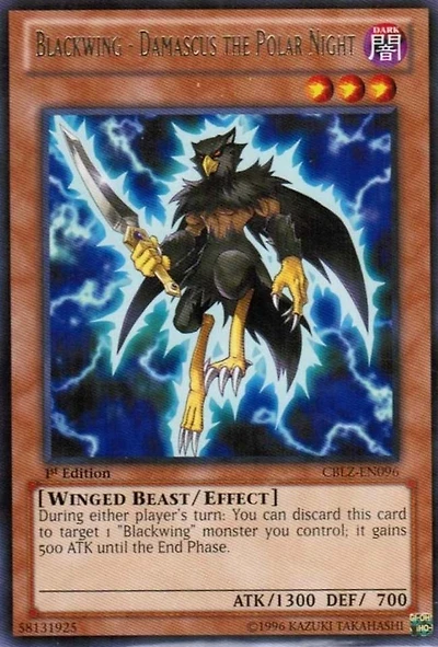Blackwing - Damascus the Polar Night CBLZ-EN096 Rare 1st Edition
