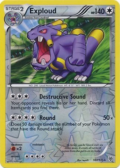 Exploud - 107/135 - Rare - Reverse Holo