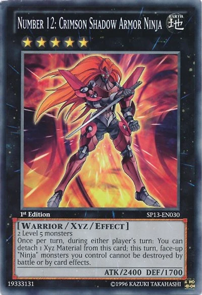Number 12: Crimson Shadow Armor Ninja - SP13-EN030 - Common - Unlimited Edition