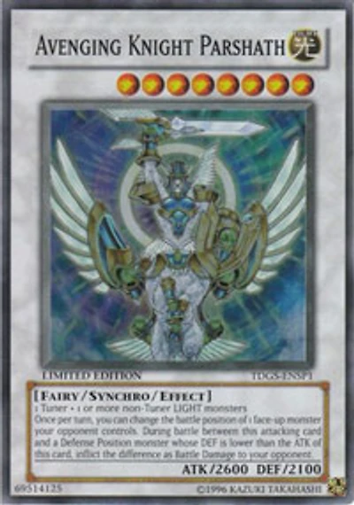 Avenging Knight Parshath - TDGS-ENSP1 - Super Rare - Limited Edition