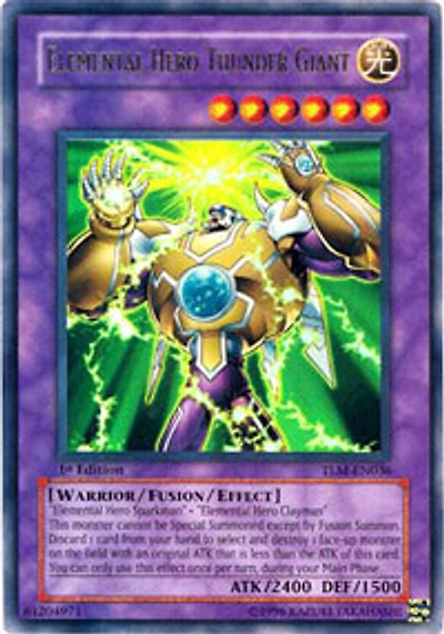 Elemental Hero Thunder Giant - TLM-EN036 - Ultra Rare - 1st Edition