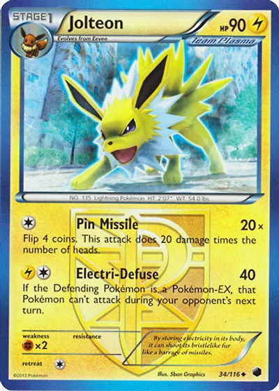 Jolteon - 34/116 - Uncommon