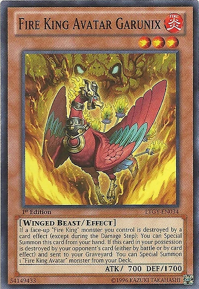 Fire King Avatar Garunix - LTGY-EN034 - Common - 1st Edition