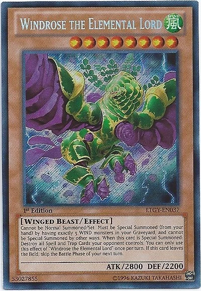 Windrose the Elemental Lord - LTGY-EN037 - Secret Rare - 1st Edition