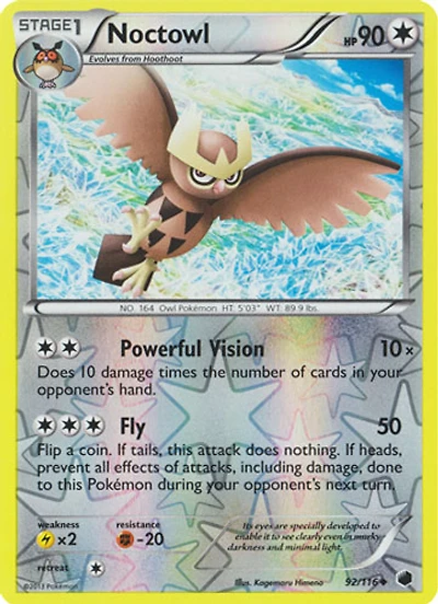 Noctowl - 92/116 - Uncommon - Reverse Holo