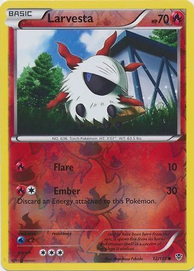 Larvesta - 12/101 - Common - Reverse Holo