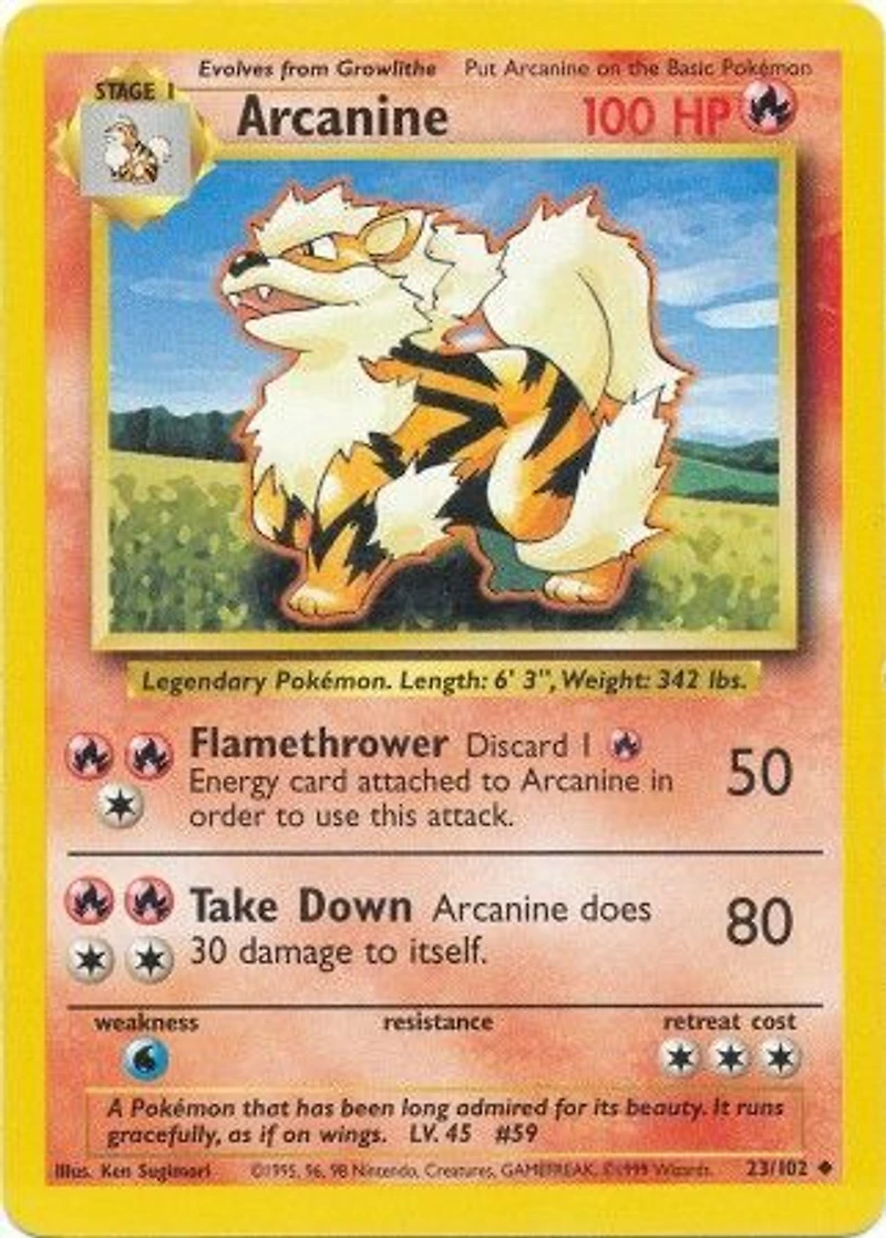 Arcanine - 23/102 - Uncommon - Unlimited Edition