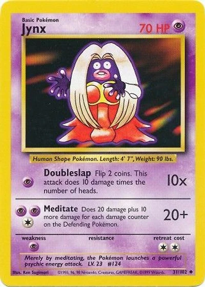 Jynx - 31/102 Uncommon Unlimited Edition