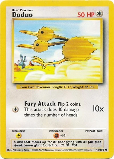 Doduo - 48/102 Common Unlimited Edition