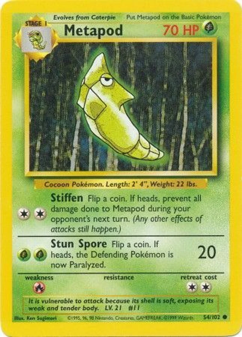 Metapod - 54/102 Common Unlimited Edition