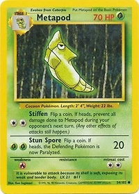 Metapod - 54/102 Common Unlimited Edition