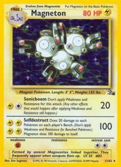 Magneton - 11/62 - Holo Rare - Unlimited Edition