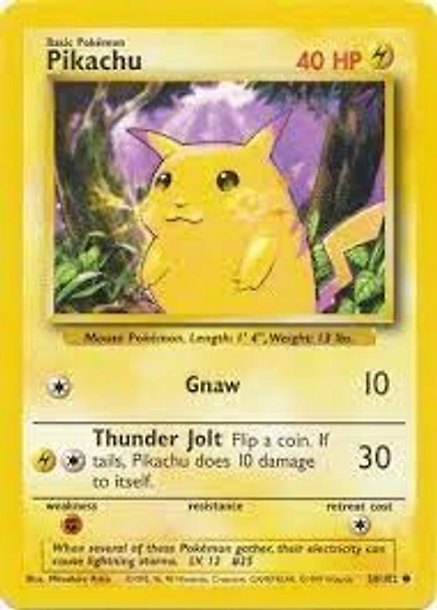 Pikachu - 58/102 Common Unlimited Edition