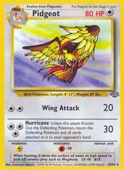 Pidgeot - 24/64 - Rare - Unlimited Edition
