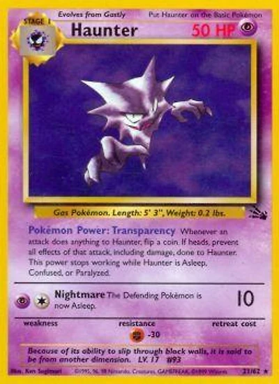 Haunter - 21/62 - Rare - Unlimited Edition