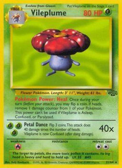 Vileplume - 31/64 - Rare - Unlimited Edition
