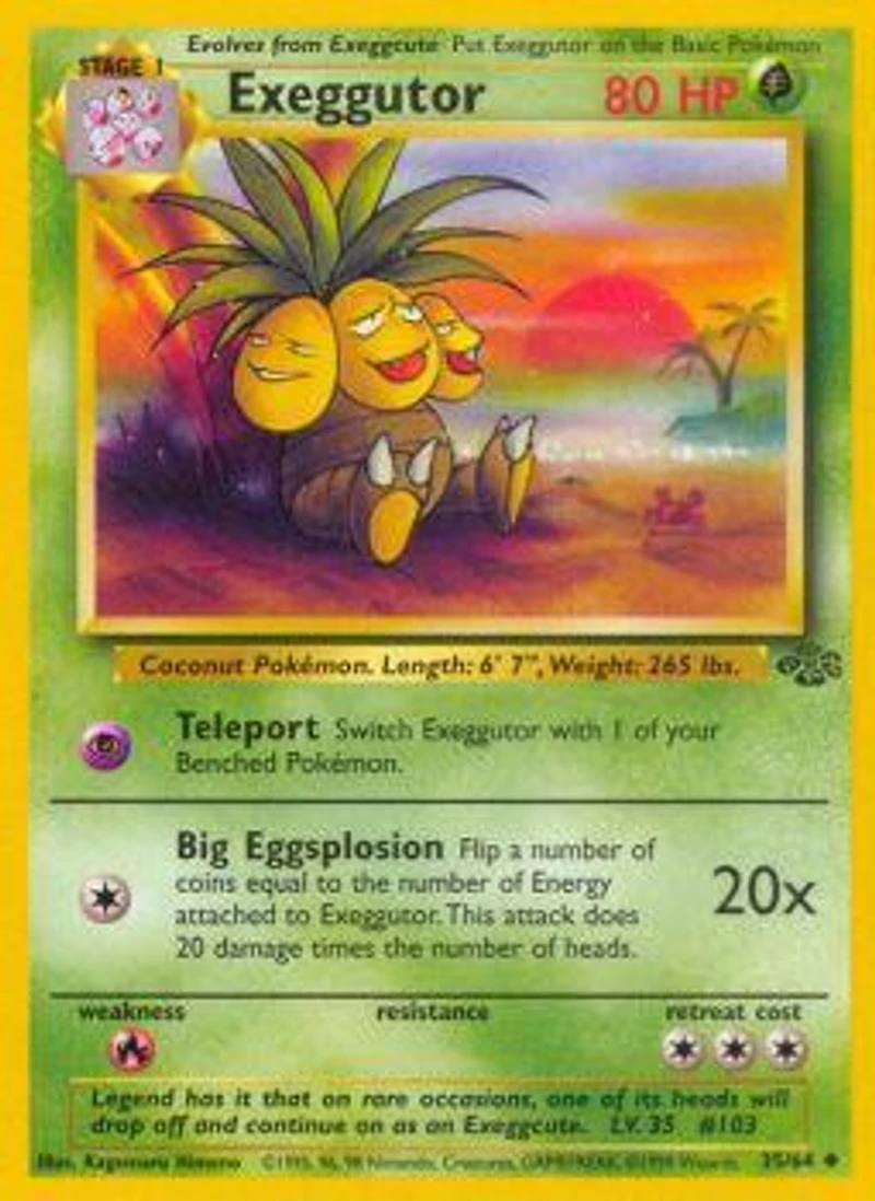 Exeggutor - 35/64 Uncommon Unlimited Edition