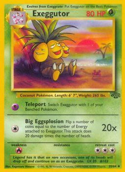 Exeggutor - 35/64 Uncommon Unlimited Edition