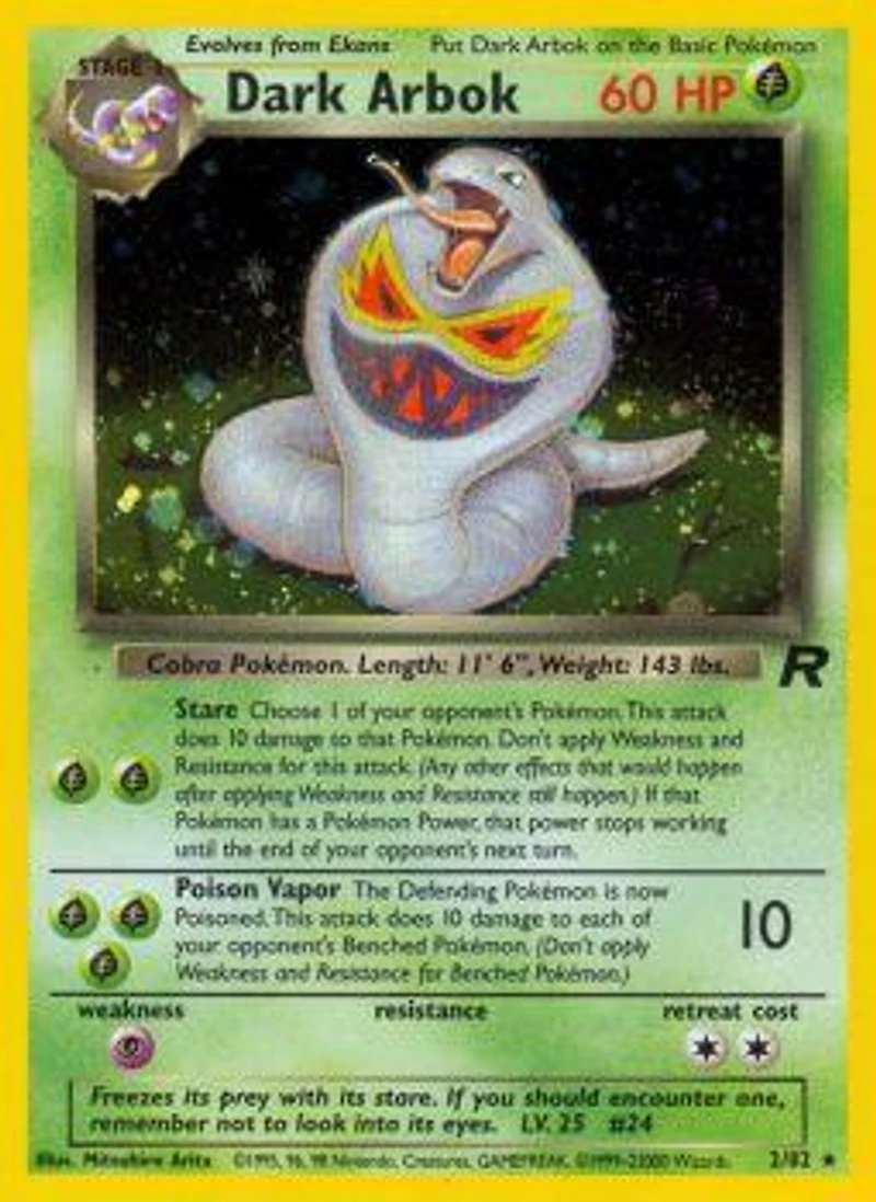 Dark Arbok - 2/82 - Holo Rare - Unlimited Edition