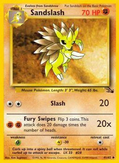 Sandslash - 41/62 Uncommon Unlimited Edition