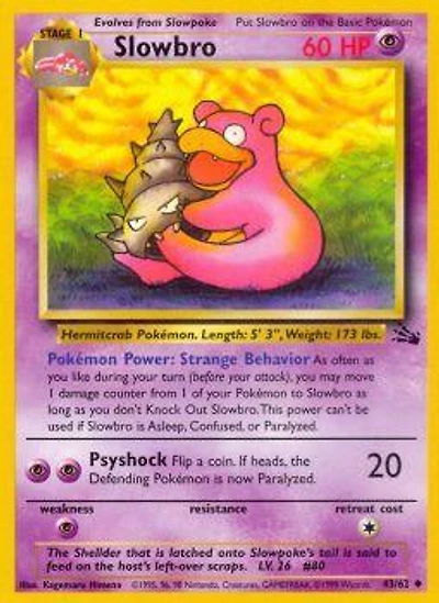 Slowbro - 43/62 Uncommon Unlimited Edition