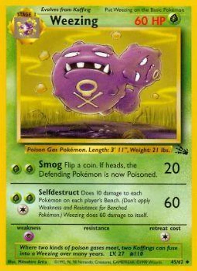 Weezing - 45/62 Uncommon Unlimited Edition