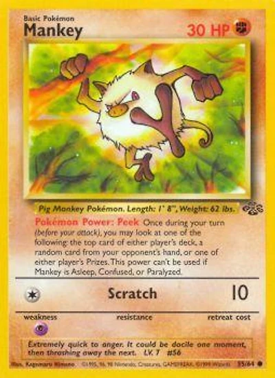 Mankey - 55/64 Common Unlimited Edition