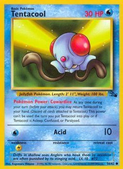 Tentacool - 56/62 Common Unlimited Edition