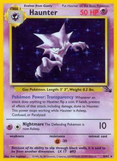 Haunter - 6/62 - Holo Rare - Unlimited Edition