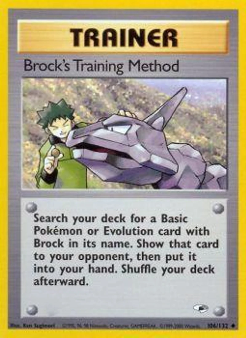 Brock's Training Method - 106/132 Uncommon Unlimited Edition
