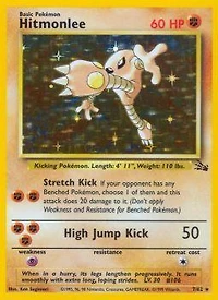 Hitmonlee - 7/62 - Holo Rare - Unlimited Edition