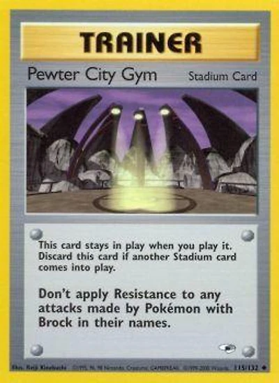 Pewter City Gym - 115/132 - Uncommon - Unlimited Edition
