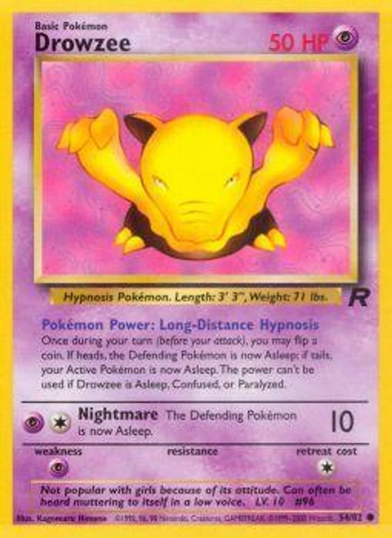 Drowzee - 54/82 - Common - Unlimited Edition