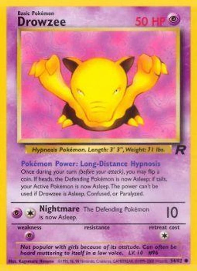 Drowzee - 54/82 - Common - Unlimited Edition