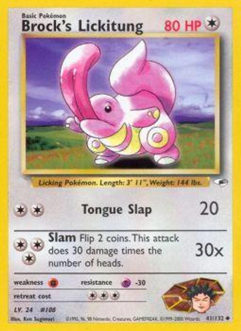 Brock's Lickitung - 41/132 Uncommon Unlimited Edition