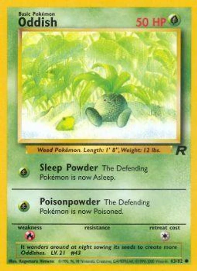 Oddish - 63/82 - Common - Unlimited Edition