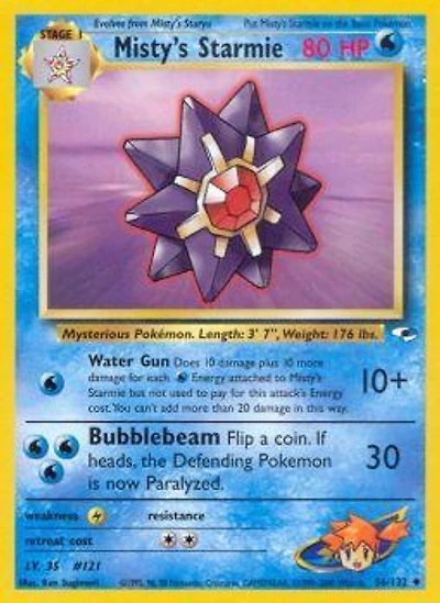 Misty's Starmie - 56/132 Uncommon Unlimited Edition