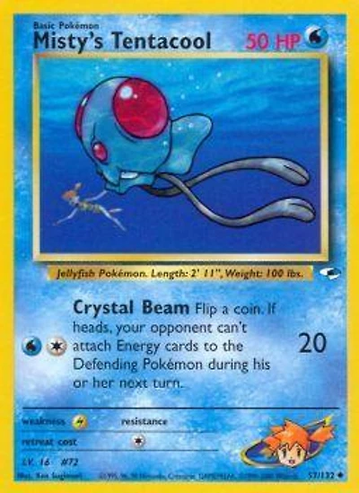 Misty's Tentacool - 57/132 Uncommon Unlimited Edition