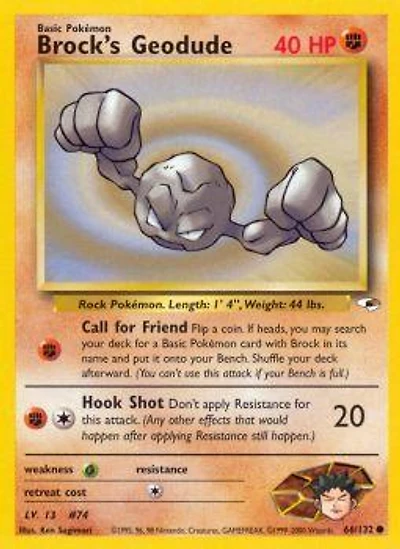 Brock's Geodude - 66/132 Common Unlimited Edition