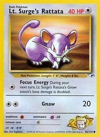 Lt. Surge's Rattata - 82/132 Common Unlimited Edition